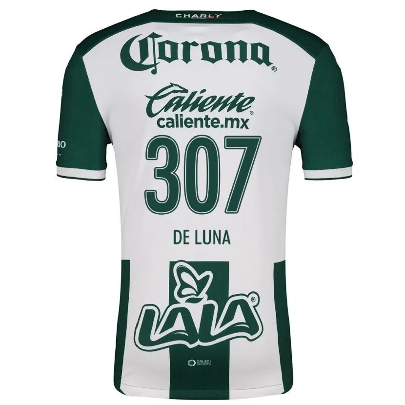 Danxen Niño Camiseta Eduardo De Luna #307 Verde Blanco 1ª Equipación 2024/25 La Camisa