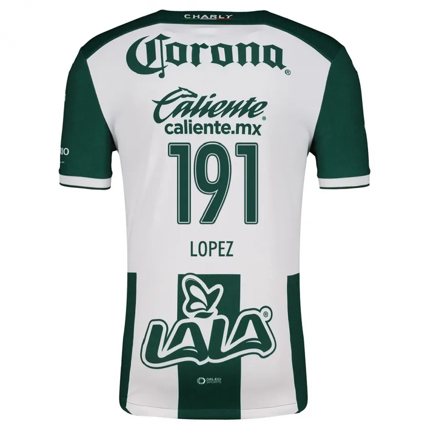 Danxen Niño Camiseta Carlos López #191 Verde Blanco 1ª Equipación 2024/25 La Camisa