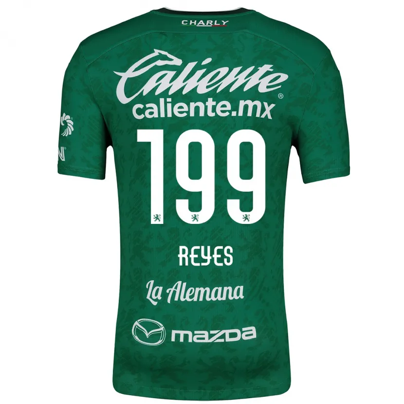 Danxen Niño Camiseta Jonathan Reyes #199 Verde Blanco 1ª Equipación 2024/25 La Camisa