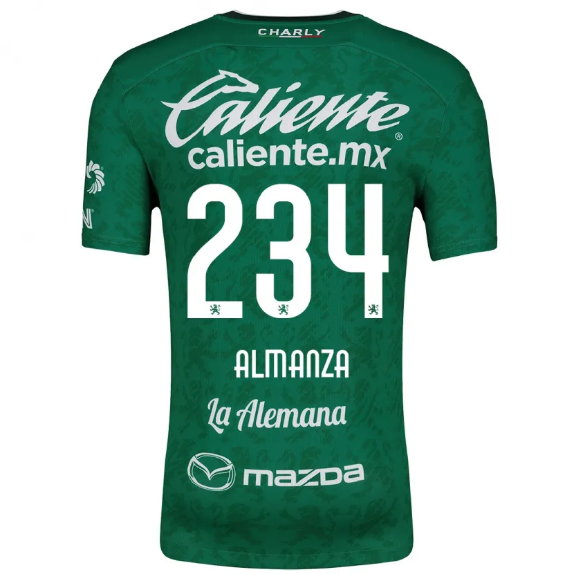 Danxen Niño Camiseta Román Almanza #234 Verde Blanco 1ª Equipación 2024/25 La Camisa