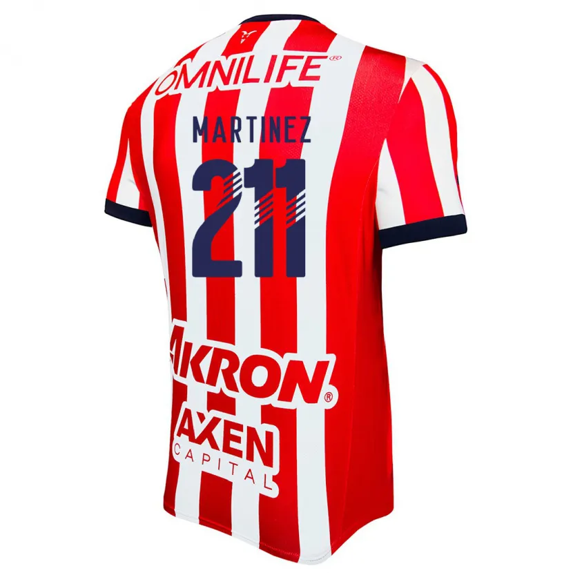 Danxen Niño Camiseta Diego Martínez #211 Rojo Blanco Azul 1ª Equipación 2024/25 La Camisa