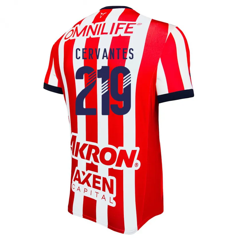 Danxen Niño Camiseta Daniel Cervantes #219 Rojo Blanco Azul 1ª Equipación 2024/25 La Camisa