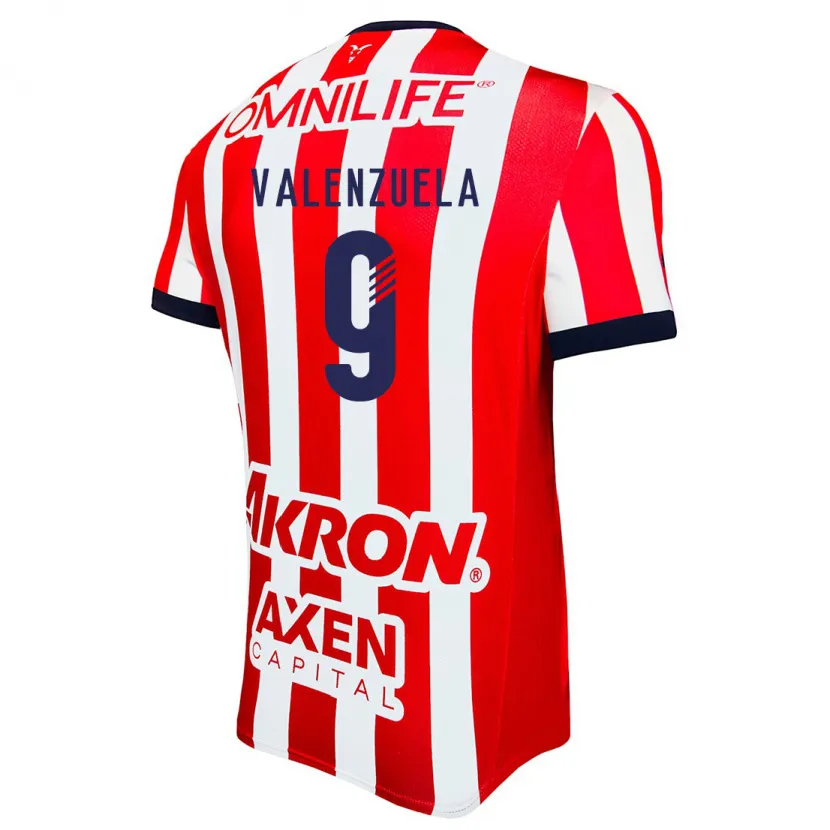 Danxen Niño Camiseta Gabriela Valenzuela #9 Rojo Blanco Azul 1ª Equipación 2024/25 La Camisa