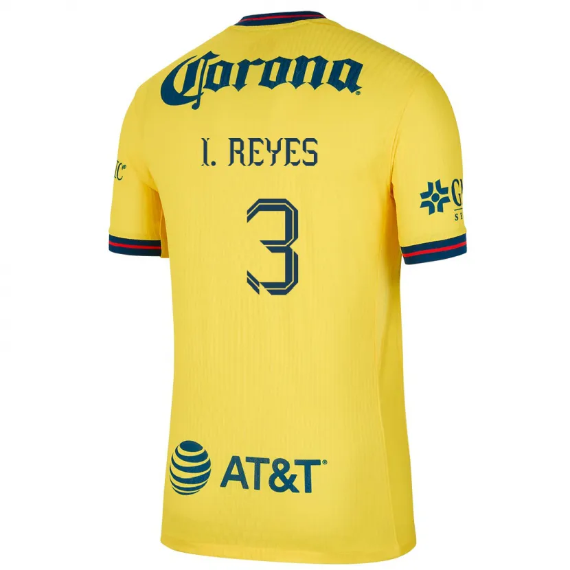 Danxen Niño Camiseta Israel Reyes #3 Amarillo Azul 1ª Equipación 2024/25 La Camisa