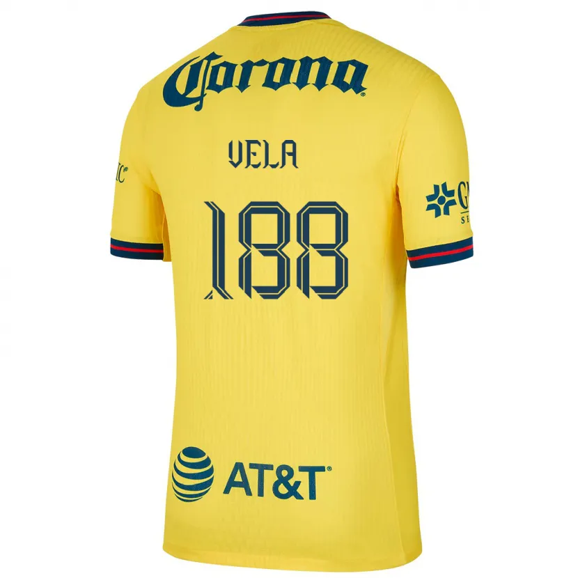 Danxen Niño Camiseta Christo Vela #188 Amarillo Azul 1ª Equipación 2024/25 La Camisa