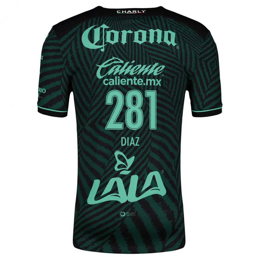Danxen Niño Camiseta Didier Díaz #281 Verde Negro 2ª Equipación 2024/25 La Camisa