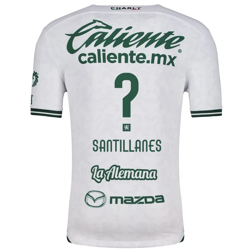 Danxen Niño Camiseta Antonio Santillanes #0 Blanco Verde 2ª Equipación 2024/25 La Camisa