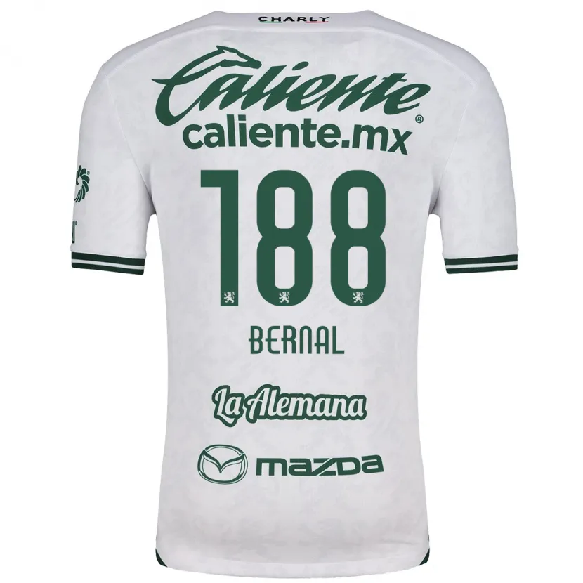 Danxen Niño Camiseta Juan Bernal #188 Blanco Verde 2ª Equipación 2024/25 La Camisa