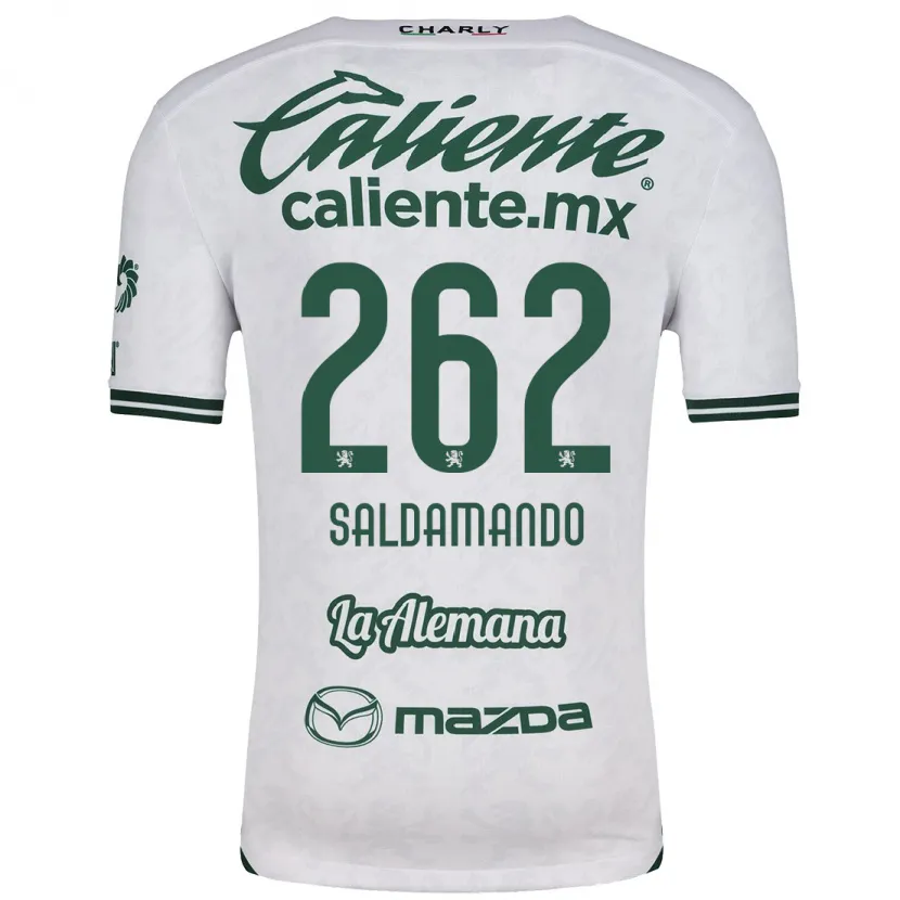 Danxen Niño Camiseta José Saldamando #262 Blanco Verde 2ª Equipación 2024/25 La Camisa
