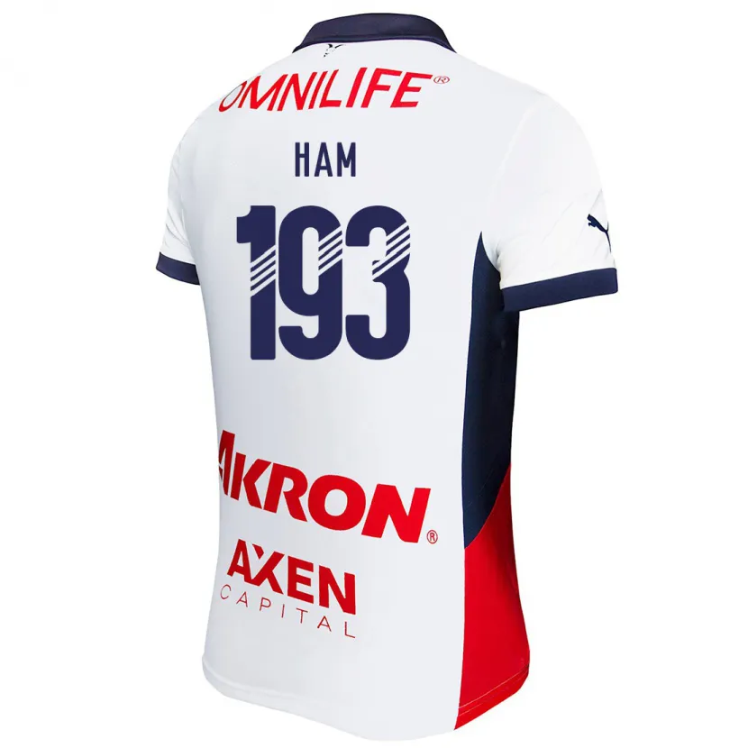 Danxen Niño Camiseta Marioni Ham #193 Blanco Rojo Azul 2ª Equipación 2024/25 La Camisa