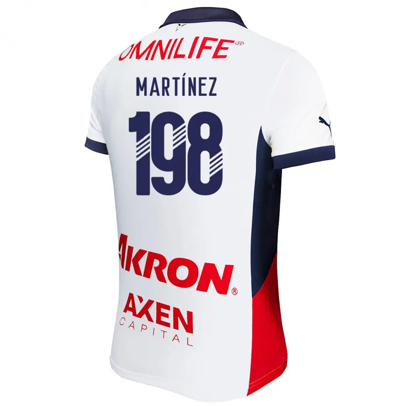 Danxen Niño Camiseta Andrew Martínez #198 Blanco Rojo Azul 2ª Equipación 2024/25 La Camisa
