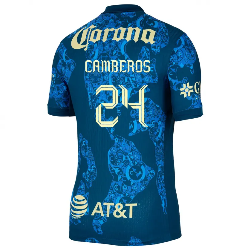 Danxen Niño Camiseta Scarlett Camberos #24 Azul Amarillo 2ª Equipación 2024/25 La Camisa