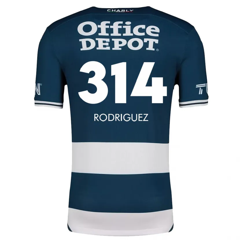 Danxen Hombre Camiseta Alan Rodríguez #314 Azul Blanco 1ª Equipación 2024/25 La Camisa
