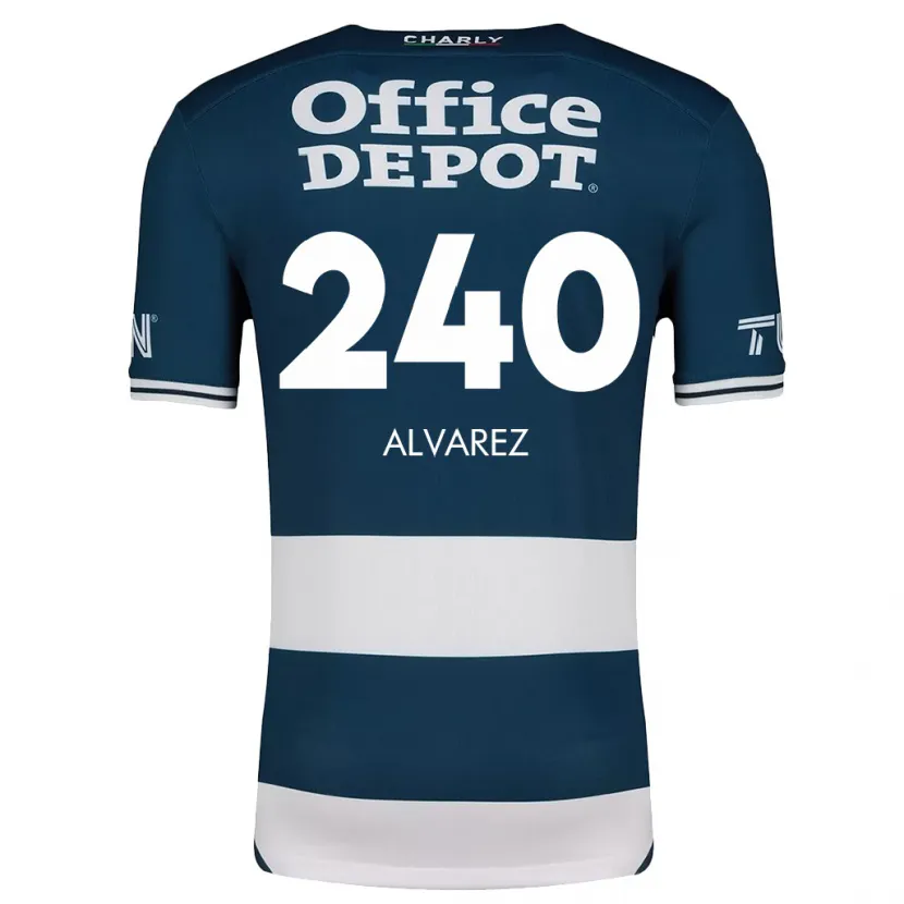 Danxen Hombre Camiseta Gael Álvarez #240 Azul Blanco 1ª Equipación 2024/25 La Camisa