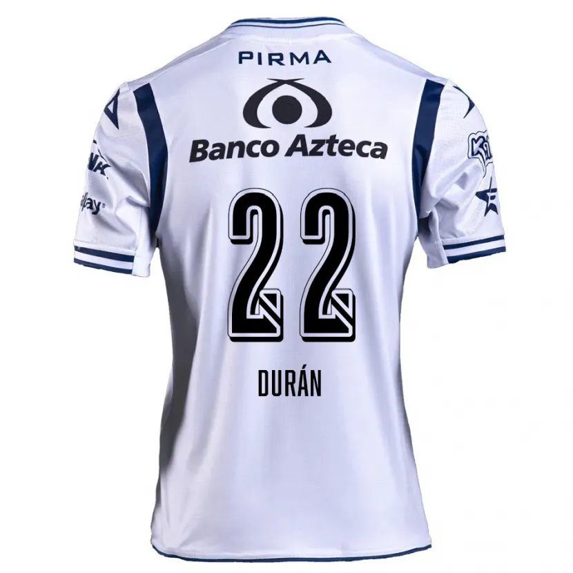 Danxen Hombre Camiseta Rafael Durán #22 Blanco Azul Marino 1ª Equipación 2024/25 La Camisa