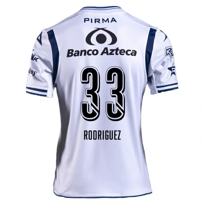 Danxen Hombre Camiseta Jorge Rodríguez #33 Blanco Azul Marino 1ª Equipación 2024/25 La Camisa