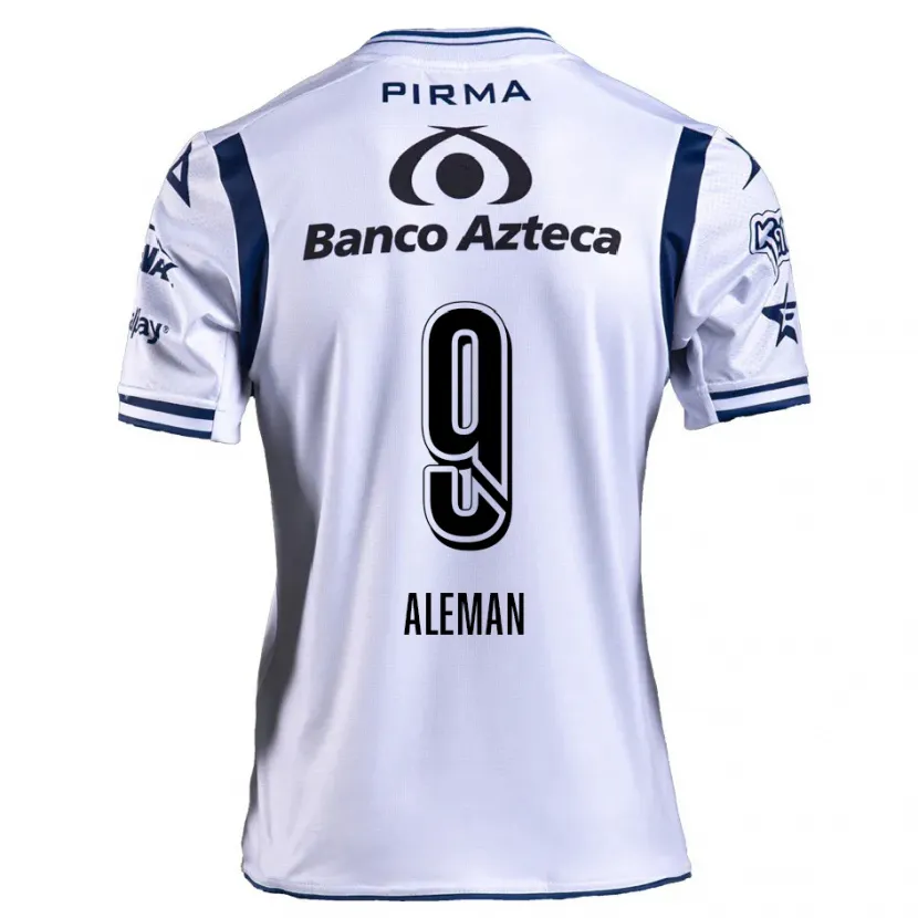 Danxen Hombre Camiseta Nelly Alemán #9 Blanco Azul Marino 1ª Equipación 2024/25 La Camisa