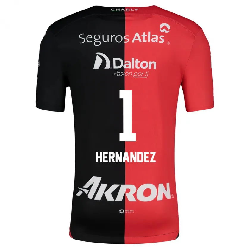 Danxen Hombre Camiseta José Hernández #1 Negro Rojo 1ª Equipación 2024/25 La Camisa