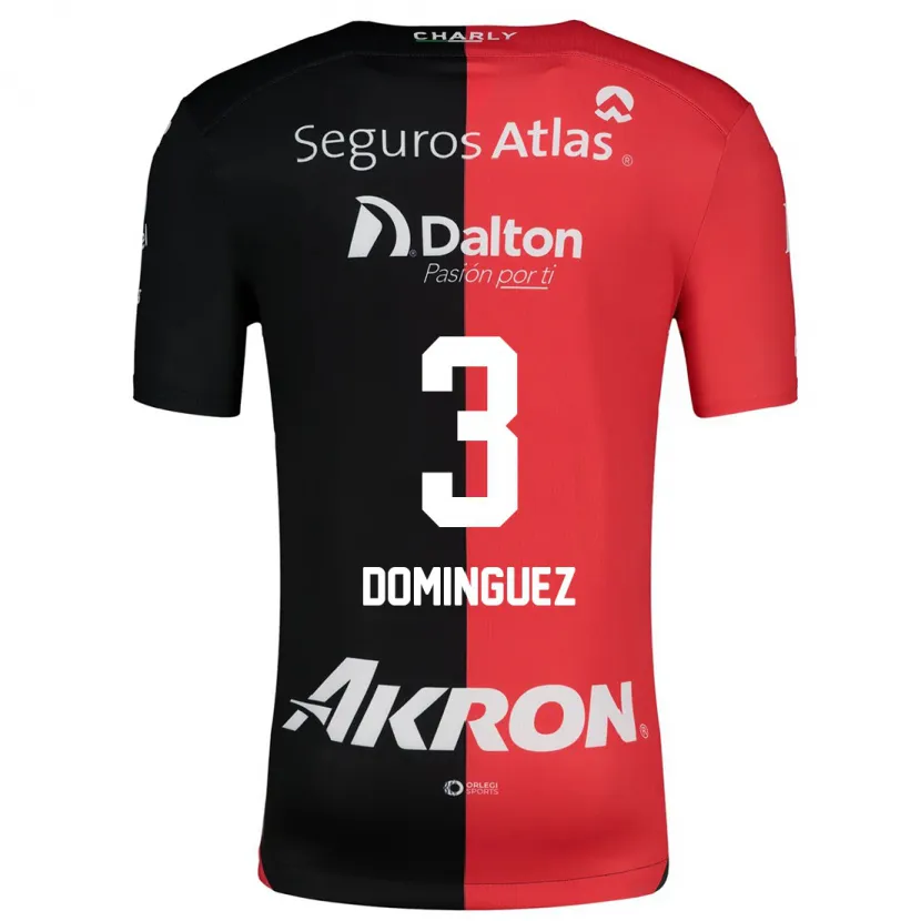 Danxen Hombre Camiseta Idekel Domínguez #3 Negro Rojo 1ª Equipación 2024/25 La Camisa