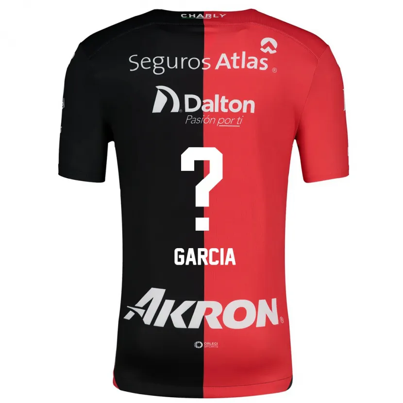 Danxen Hombre Camiseta Ángel García #0 Negro Rojo 1ª Equipación 2024/25 La Camisa