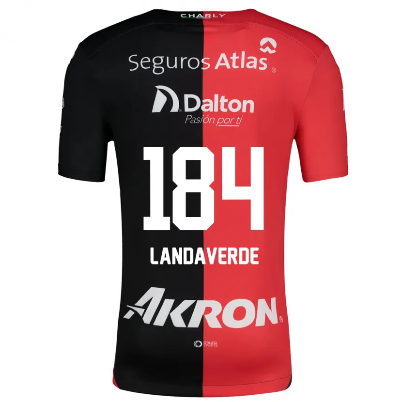Danxen Hombre Camiseta Antero Landaverde #184 Negro Rojo 1ª Equipación 2024/25 La Camisa