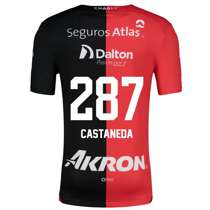 Danxen Hombre Camiseta Mariano Castañeda #287 Negro Rojo 1ª Equipación 2024/25 La Camisa