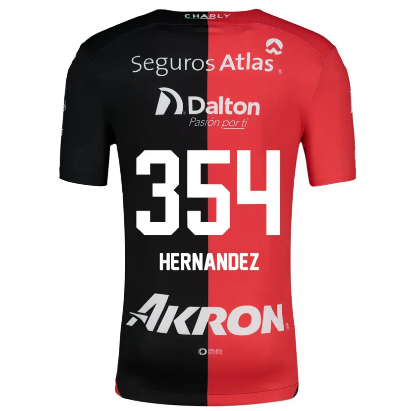 Danxen Hombre Camiseta Daniel Hernández #354 Negro Rojo 1ª Equipación 2024/25 La Camisa