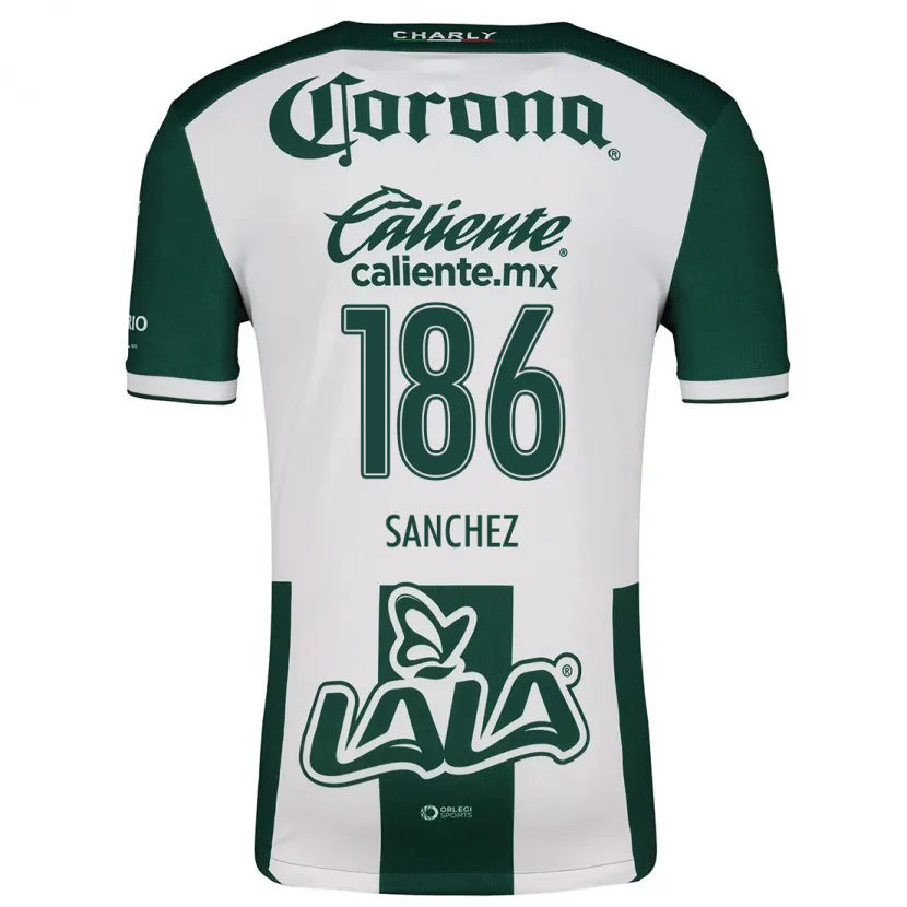 Danxen Hombre Camiseta David Sánchez #186 Verde Blanco 1ª Equipación 2024/25 La Camisa