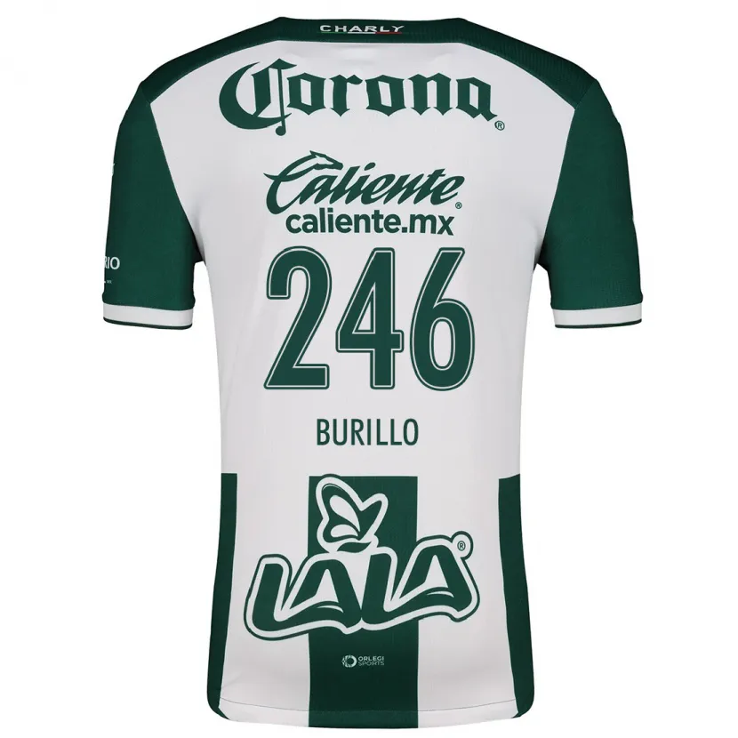 Danxen Hombre Camiseta Juan Burillo #246 Verde Blanco 1ª Equipación 2024/25 La Camisa