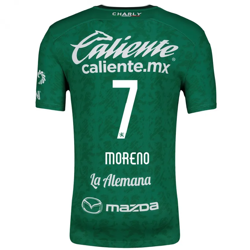 Danxen Hombre Camiseta Iván Moreno #7 Verde Blanco 1ª Equipación 2024/25 La Camisa