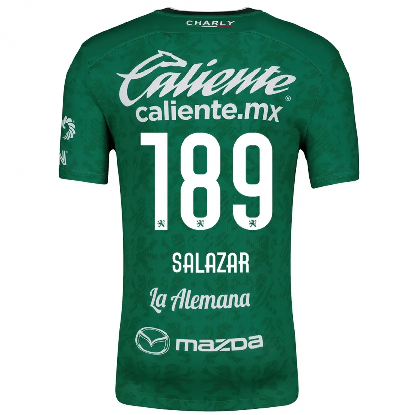 Danxen Hombre Camiseta José Salazar #189 Verde Blanco 1ª Equipación 2024/25 La Camisa