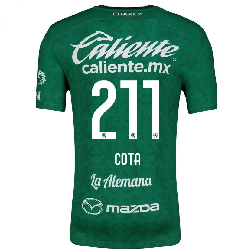 Danxen Hombre Camiseta Luis Cota #211 Verde Blanco 1ª Equipación 2024/25 La Camisa