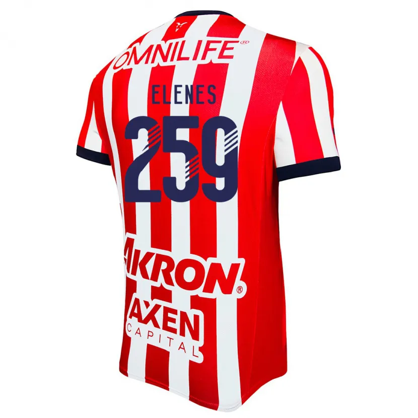 Danxen Hombre Camiseta José Elenes #259 Rojo Blanco Azul 1ª Equipación 2024/25 La Camisa