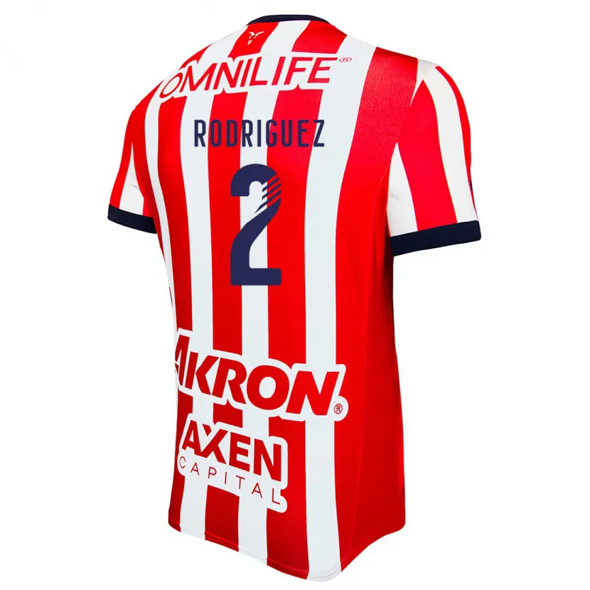 Danxen Hombre Camiseta Jaqueline Rodríguez #2 Rojo Blanco Azul 1ª Equipación 2024/25 La Camisa