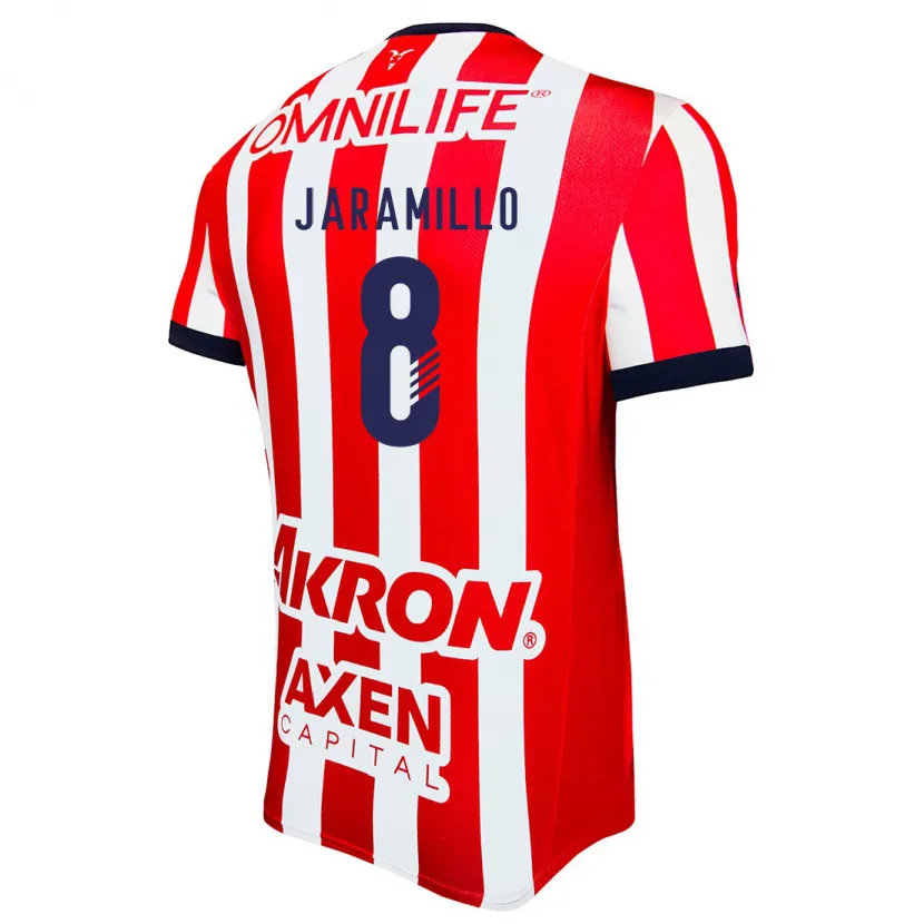Danxen Hombre Camiseta Carolina Jaramillo #8 Rojo Blanco Azul 1ª Equipación 2024/25 La Camisa