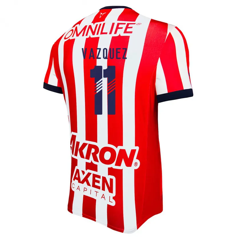 Danxen Hombre Camiseta Anette Vázquez #11 Rojo Blanco Azul 1ª Equipación 2024/25 La Camisa