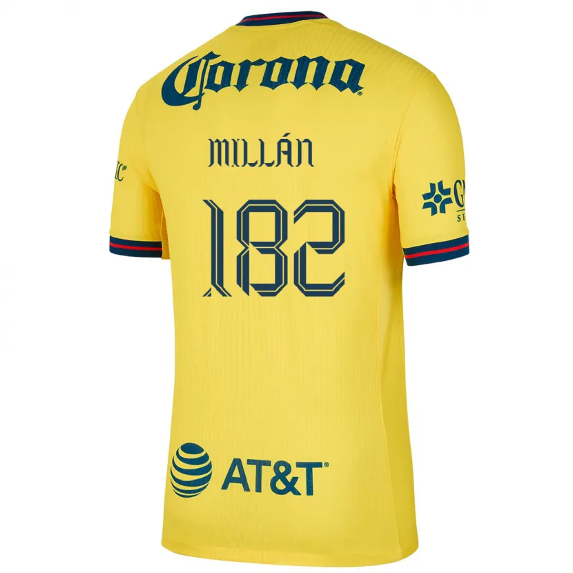 Danxen Hombre Camiseta Daniel Millán #182 Amarillo Azul 1ª Equipación 2024/25 La Camisa