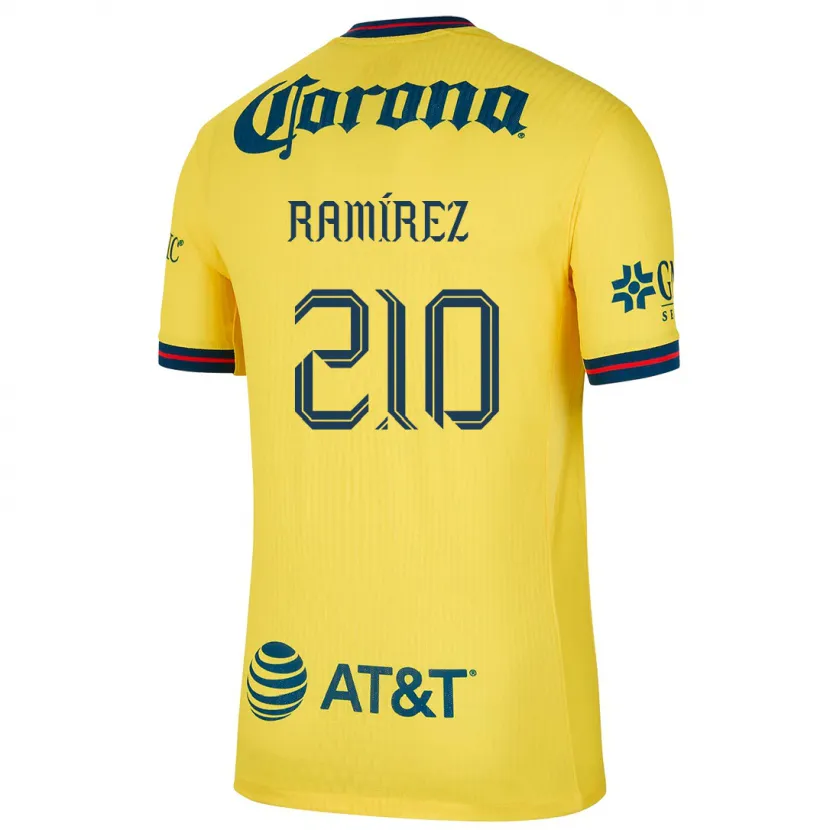 Danxen Hombre Camiseta Miguel Ramírez #210 Amarillo Azul 1ª Equipación 2024/25 La Camisa