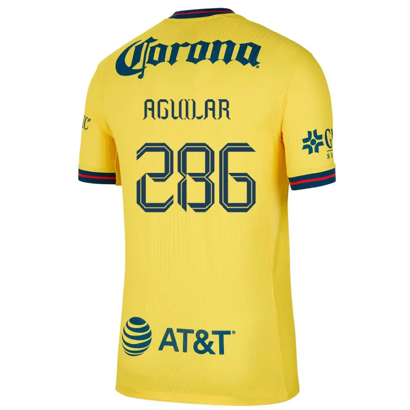 Danxen Hombre Camiseta Nicolás Aguilar #286 Amarillo Azul 1ª Equipación 2024/25 La Camisa
