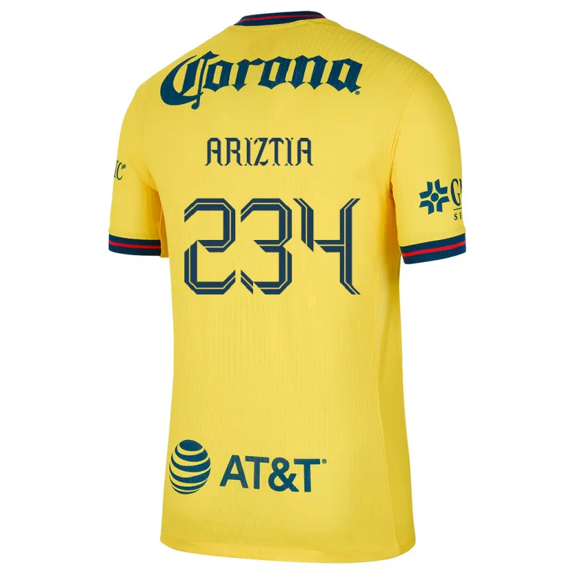 Danxen Hombre Camiseta Íñigo Ariztia #234 Amarillo Azul 1ª Equipación 2024/25 La Camisa