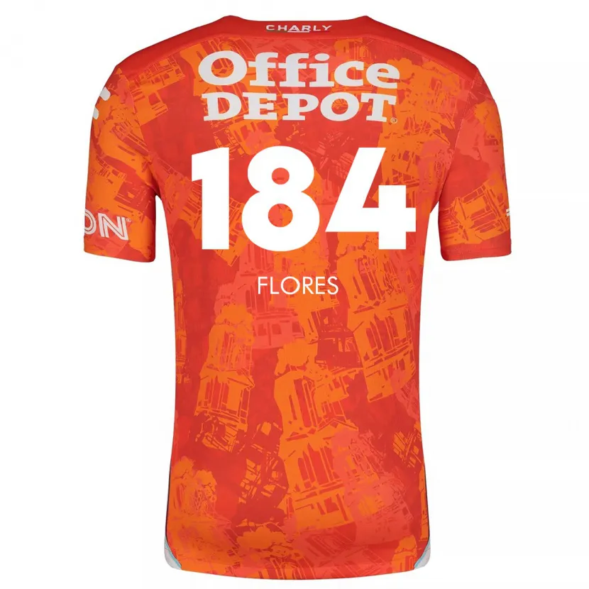 Danxen Hombre Camiseta Jason Flores #184 Naranja Blanco 2ª Equipación 2024/25 La Camisa