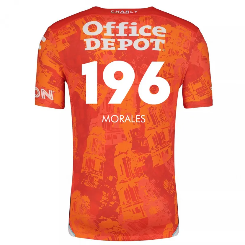 Danxen Hombre Camiseta Erik Morales #196 Naranja Blanco 2ª Equipación 2024/25 La Camisa