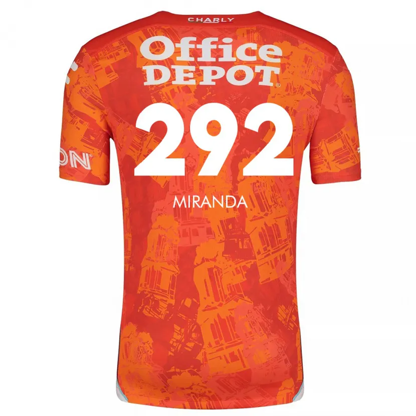 Danxen Hombre Camiseta Herbey Miranda #292 Naranja Blanco 2ª Equipación 2024/25 La Camisa