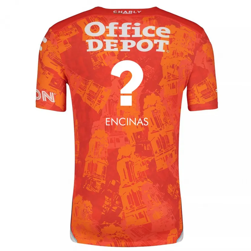 Danxen Hombre Camiseta Aldo Encinas #0 Naranja Blanco 2ª Equipación 2024/25 La Camisa