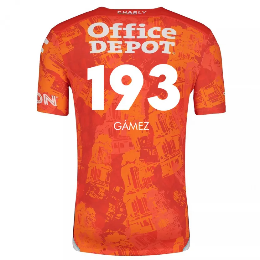 Danxen Hombre Camiseta Juan Gámez #193 Naranja Blanco 2ª Equipación 2024/25 La Camisa