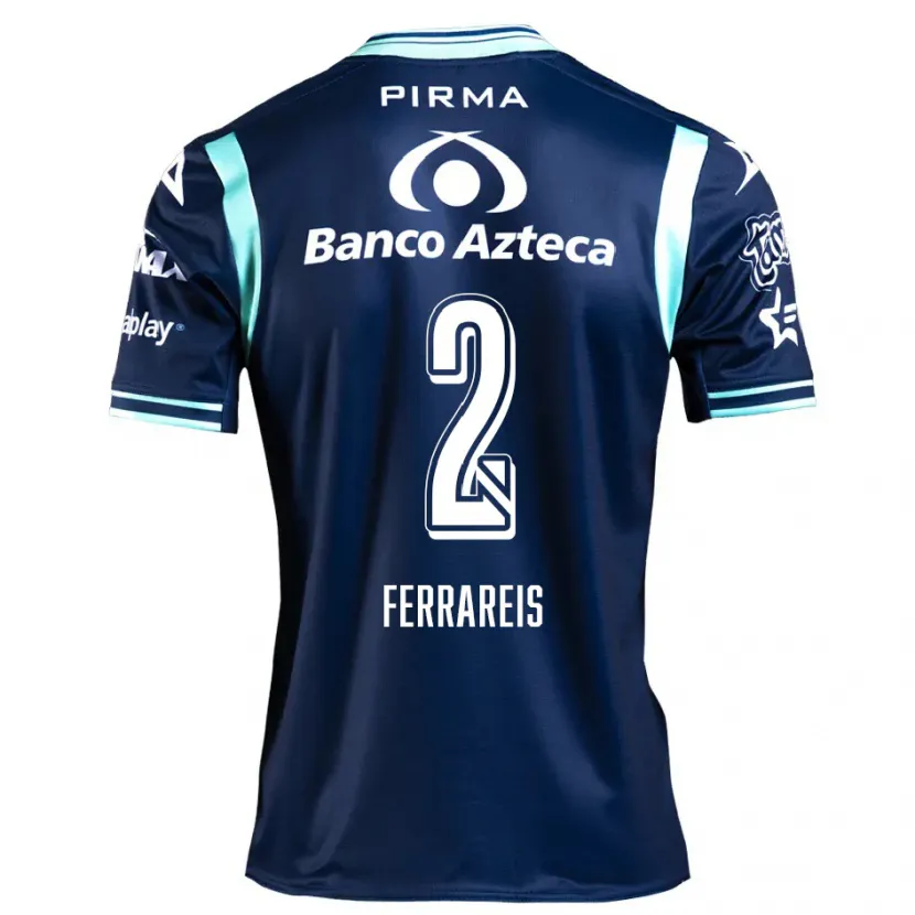 Danxen Hombre Camiseta Gustavo Ferrareis #2 Azul Marino 2ª Equipación 2024/25 La Camisa