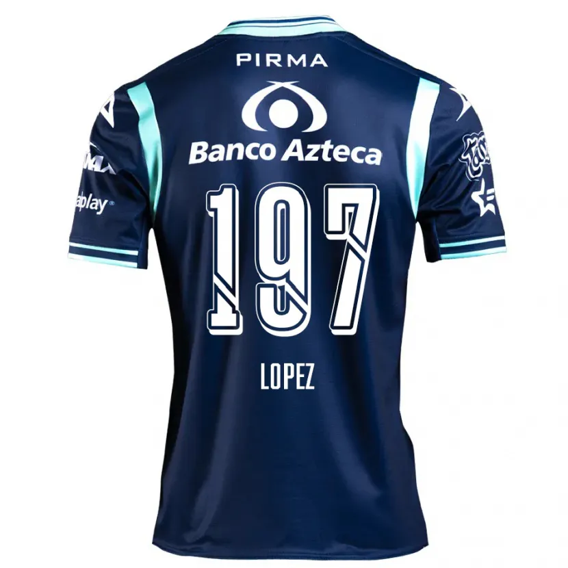 Danxen Hombre Camiseta Sebastián López #197 Azul Marino 2ª Equipación 2024/25 La Camisa