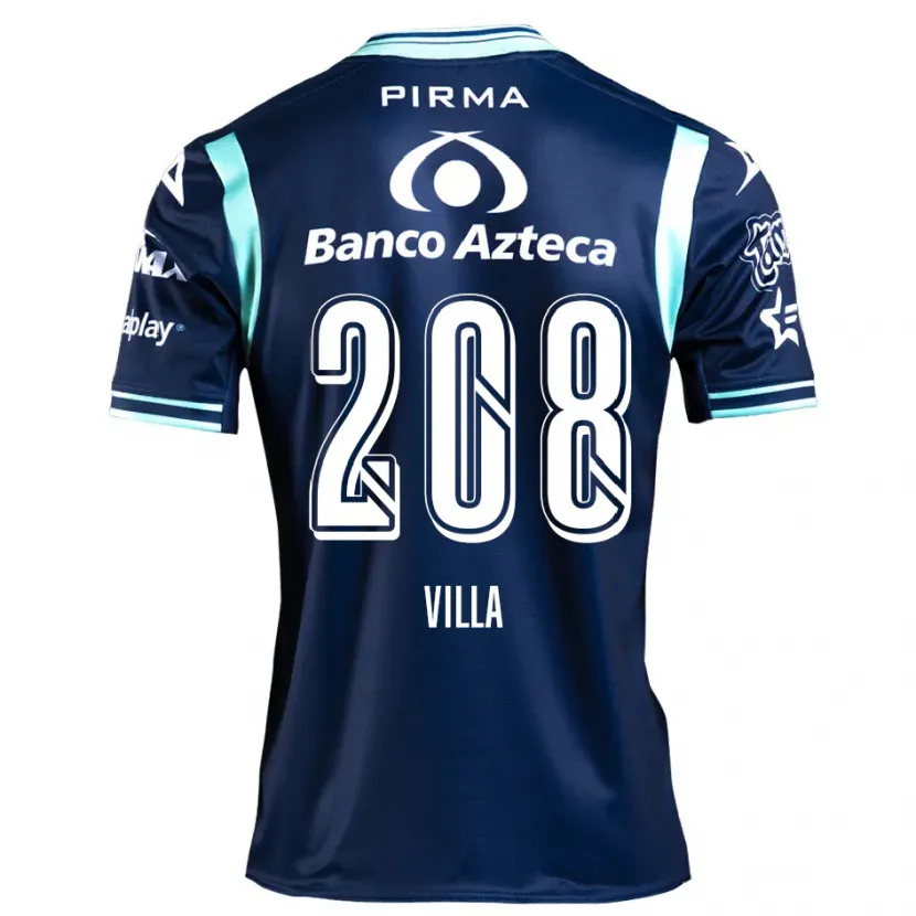 Danxen Hombre Camiseta Patrick Villa #208 Azul Marino 2ª Equipación 2024/25 La Camisa