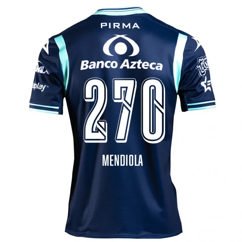 Danxen Hombre Camiseta Carlos Mendiola #270 Azul Marino 2ª Equipación 2024/25 La Camisa