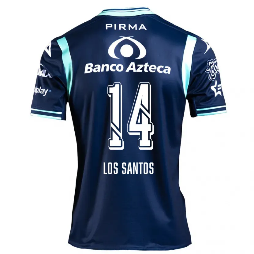 Danxen Hombre Camiseta Lucas De Los Santos #14 Azul Marino 2ª Equipación 2024/25 La Camisa